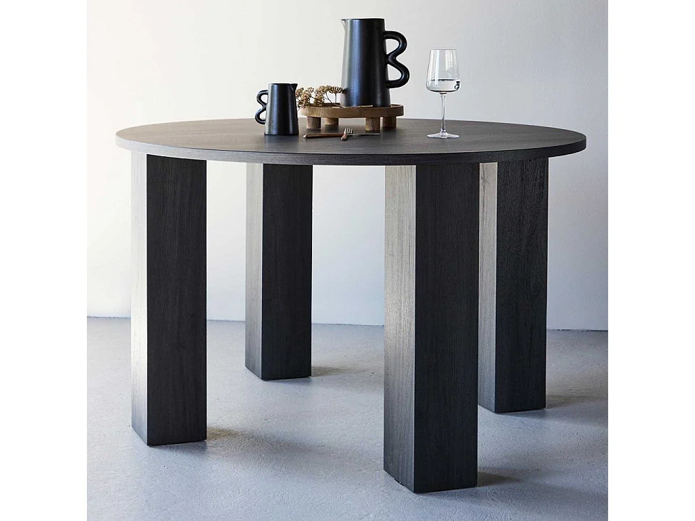 Table à Manger Design "Juno" 120cm Noir