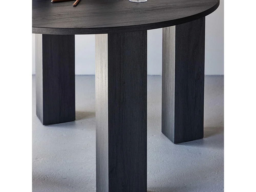 Table à Manger Design "Juno" 120cm Noir