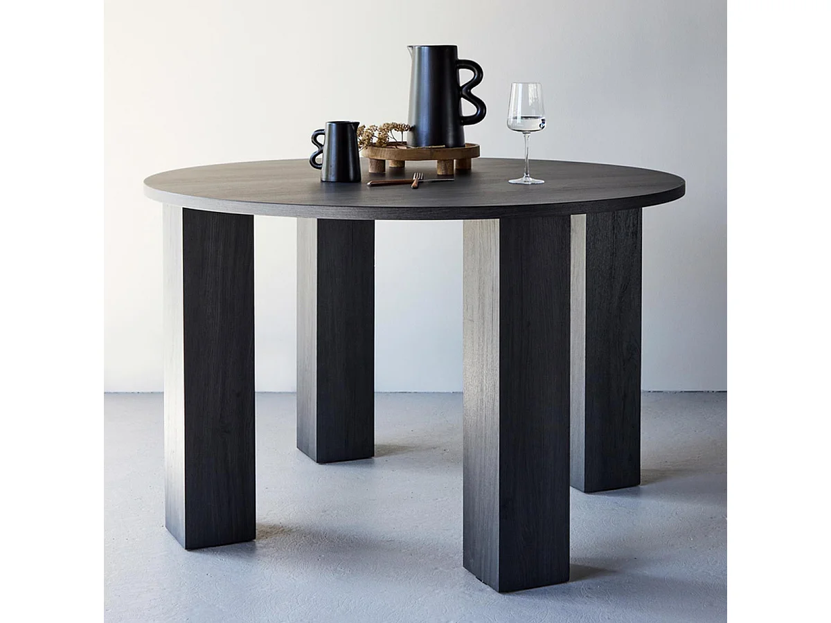 Table à Manger Design "Juno" 120cm Noir