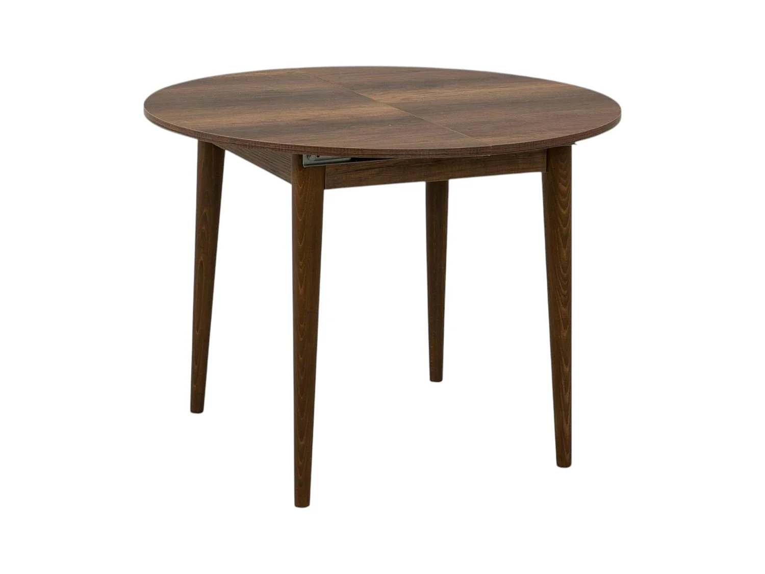 Table ronde extensible effet noyer Ø100-131 cm ORINA
