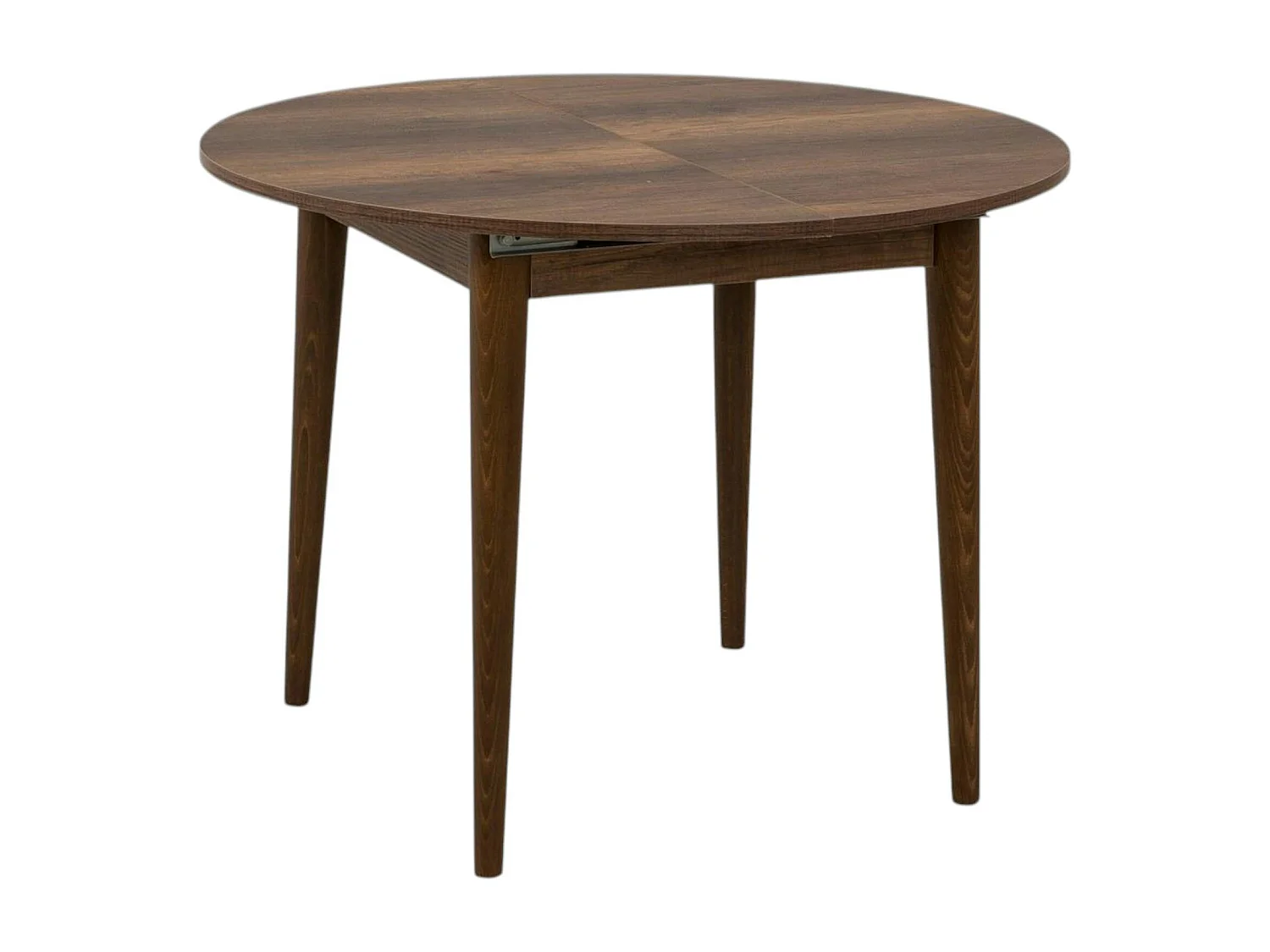 Table ronde extensible effet noyer Ø100-131 cm ORINA