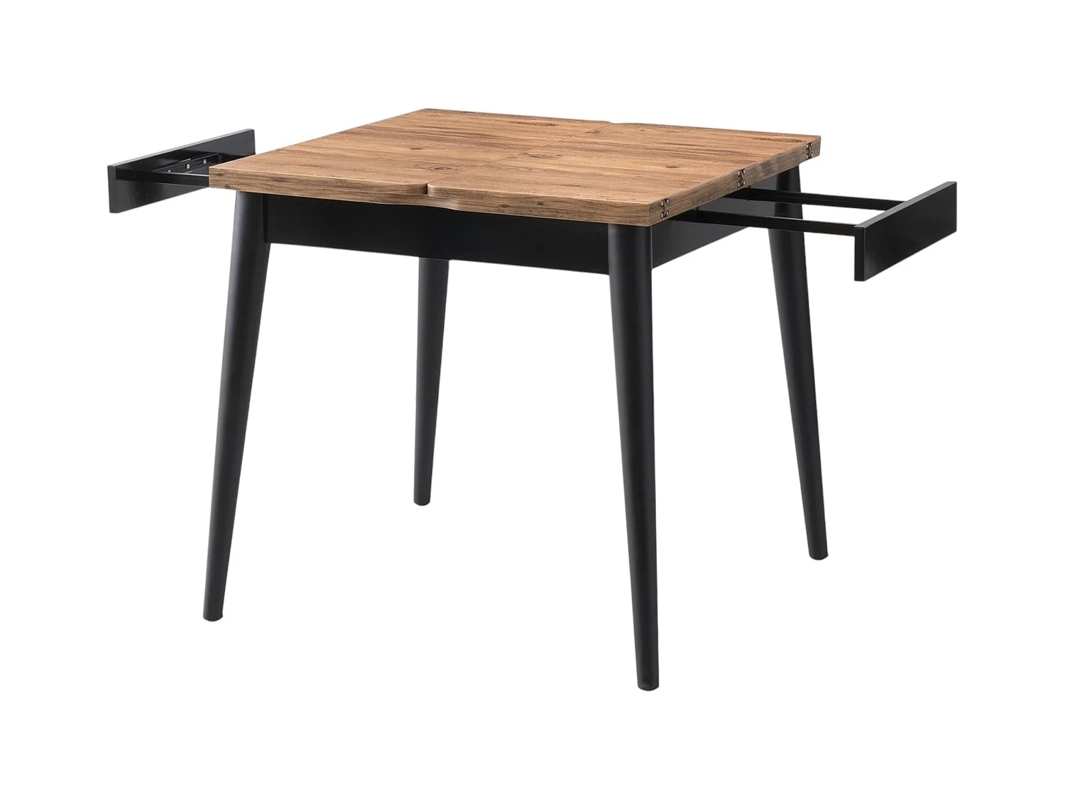 Table de cuisine extensible effet pin 80-160 cm UMEA