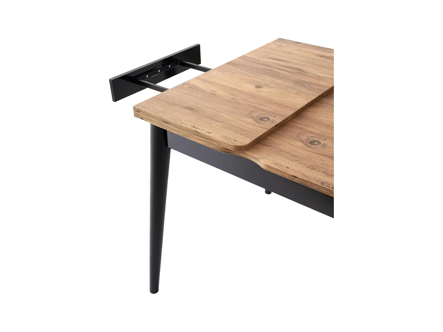 Table de cuisine extensible effet pin 80-160 cm UMEA