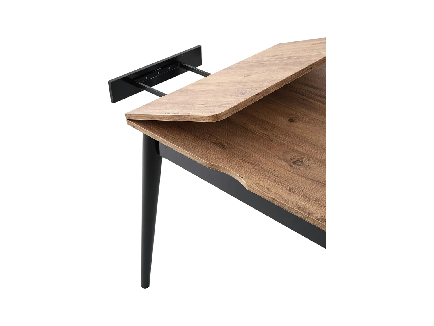 Table de cuisine extensible effet pin 80-160 cm UMEA