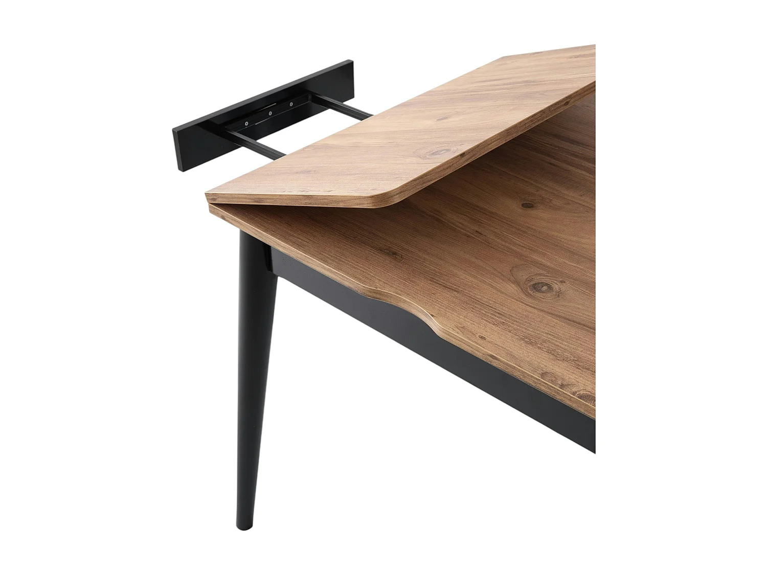 Table de cuisine extensible effet pin 80-160 cm UMEA