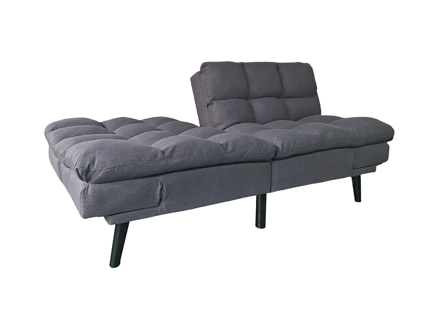 Canapé-lit rembourré ,canapé convertible en Tissu gris - Longueur 183 x Largeur 86,5 x Hauteur 81 cm