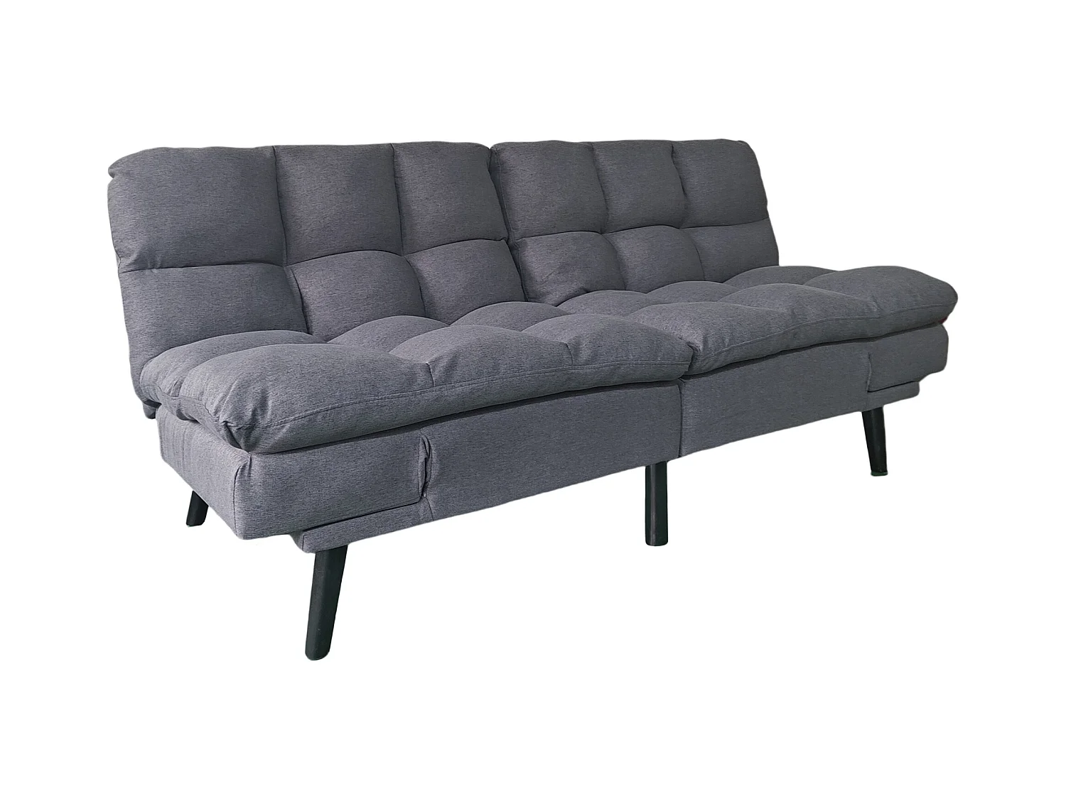 Canapé-lit rembourré ,canapé convertible en Tissu gris - Longueur 183 x Largeur 86,5 x Hauteur 81 cm