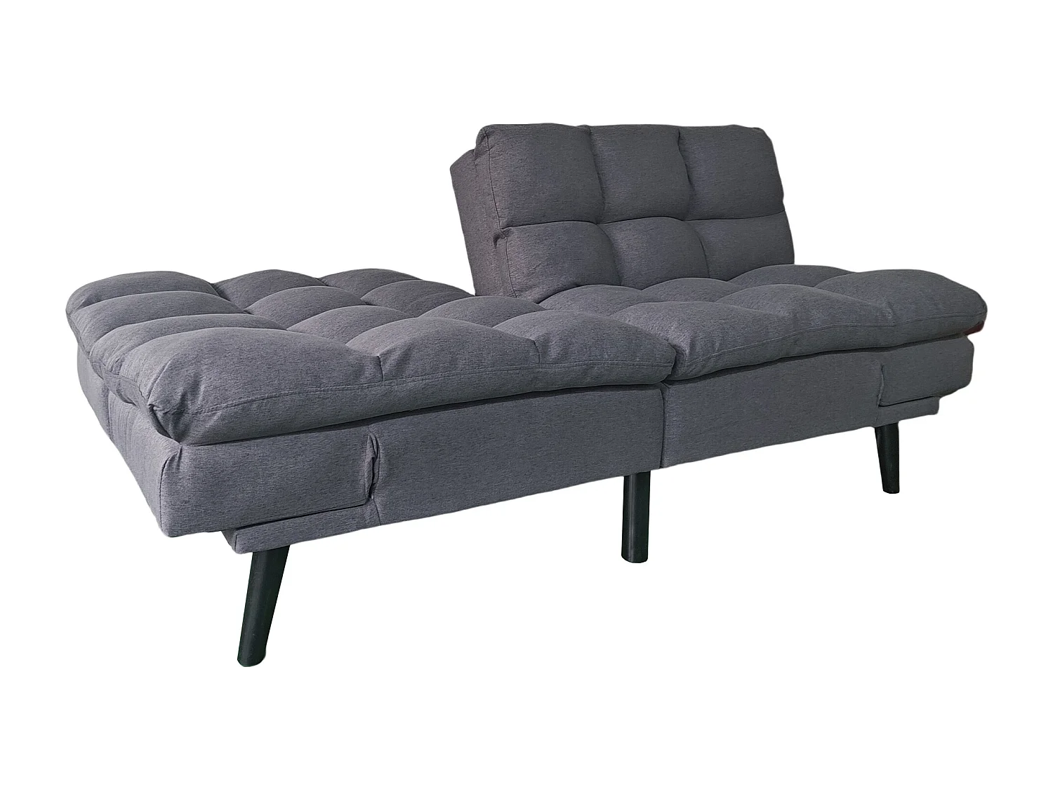 Canapé-lit rembourré ,canapé convertible en Tissu gris - Longueur 183 x Largeur 86,5 x Hauteur 81 cm