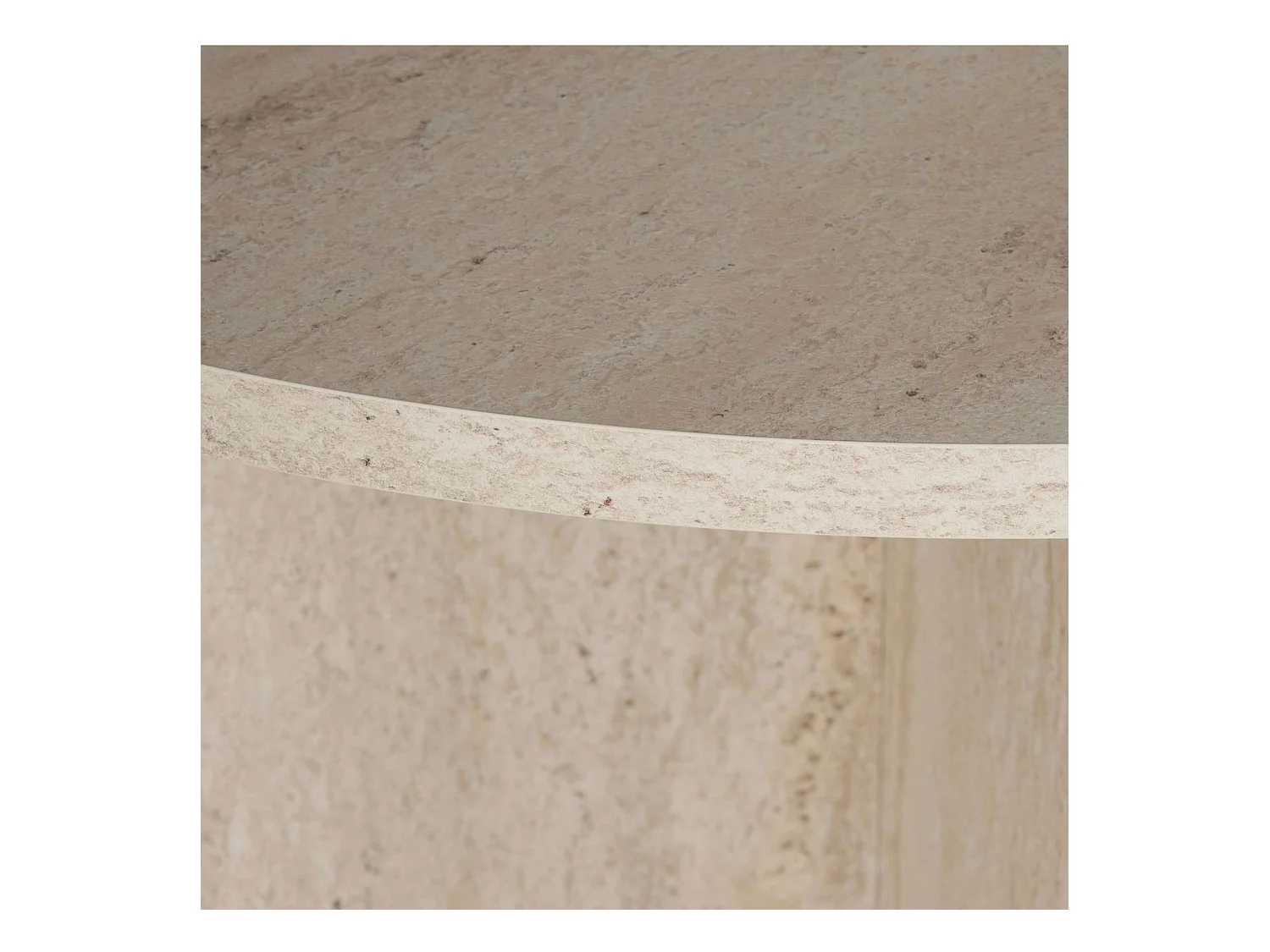 Table à manger ovale effet travertin pieds en V 200 cm MARFA