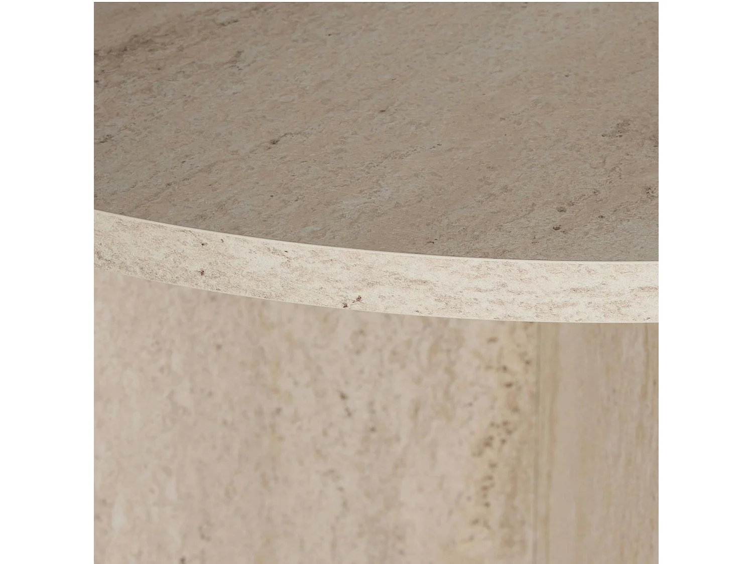 Table à manger ovale effet travertin pieds en V 200 cm MARFA