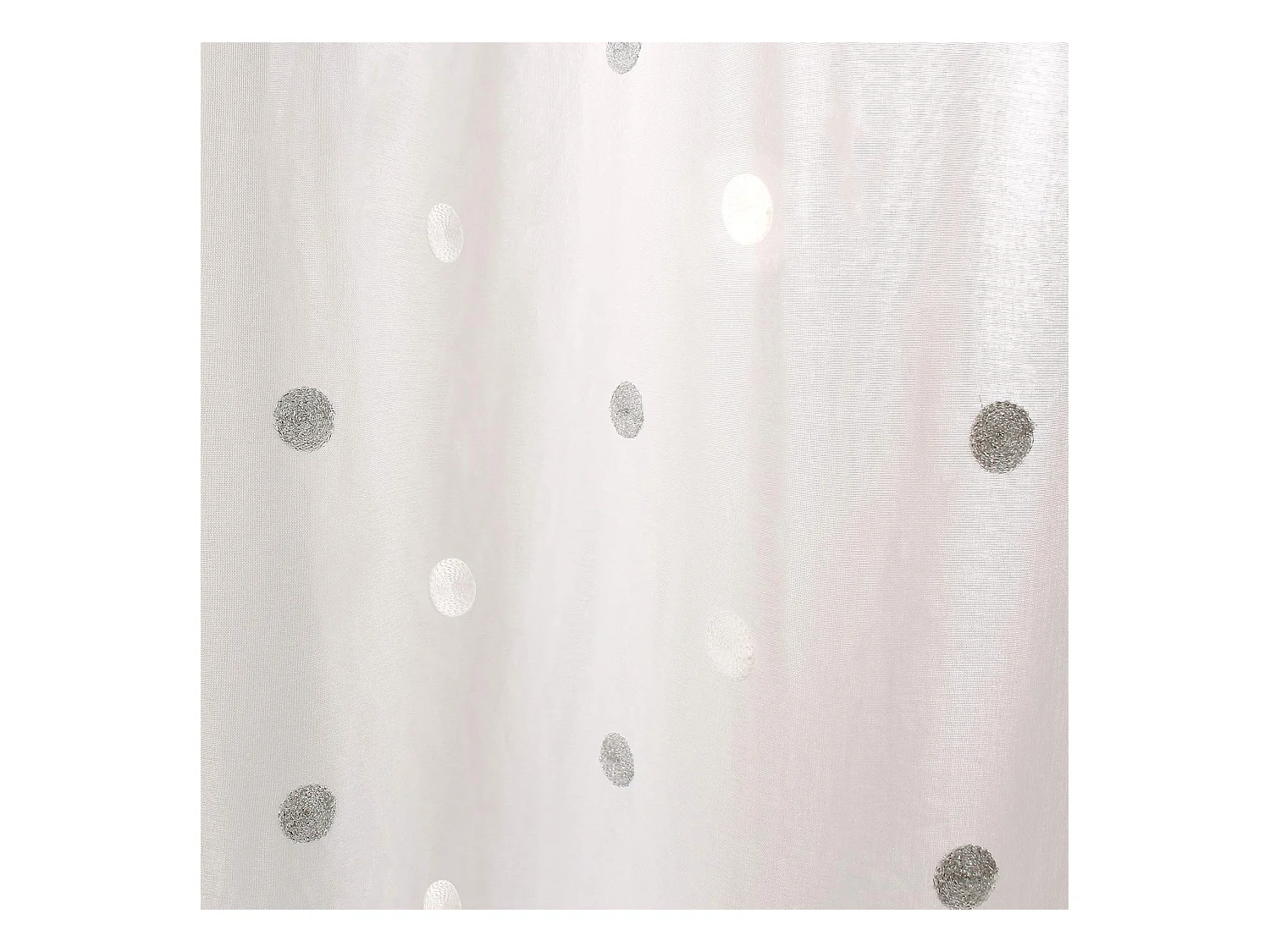 Visillo sablé bordado lunares color