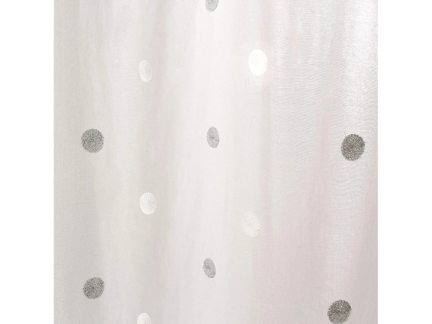 Visillo sablé bordado lunares color