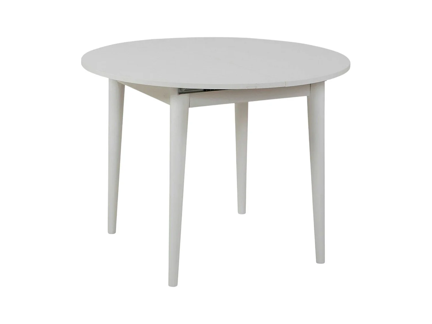 Table à manger blanche extensible Ø100-131 cm ORINA