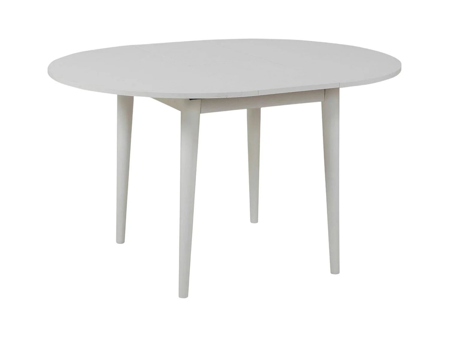 Table à manger blanche extensible Ø100-131 cm ORINA