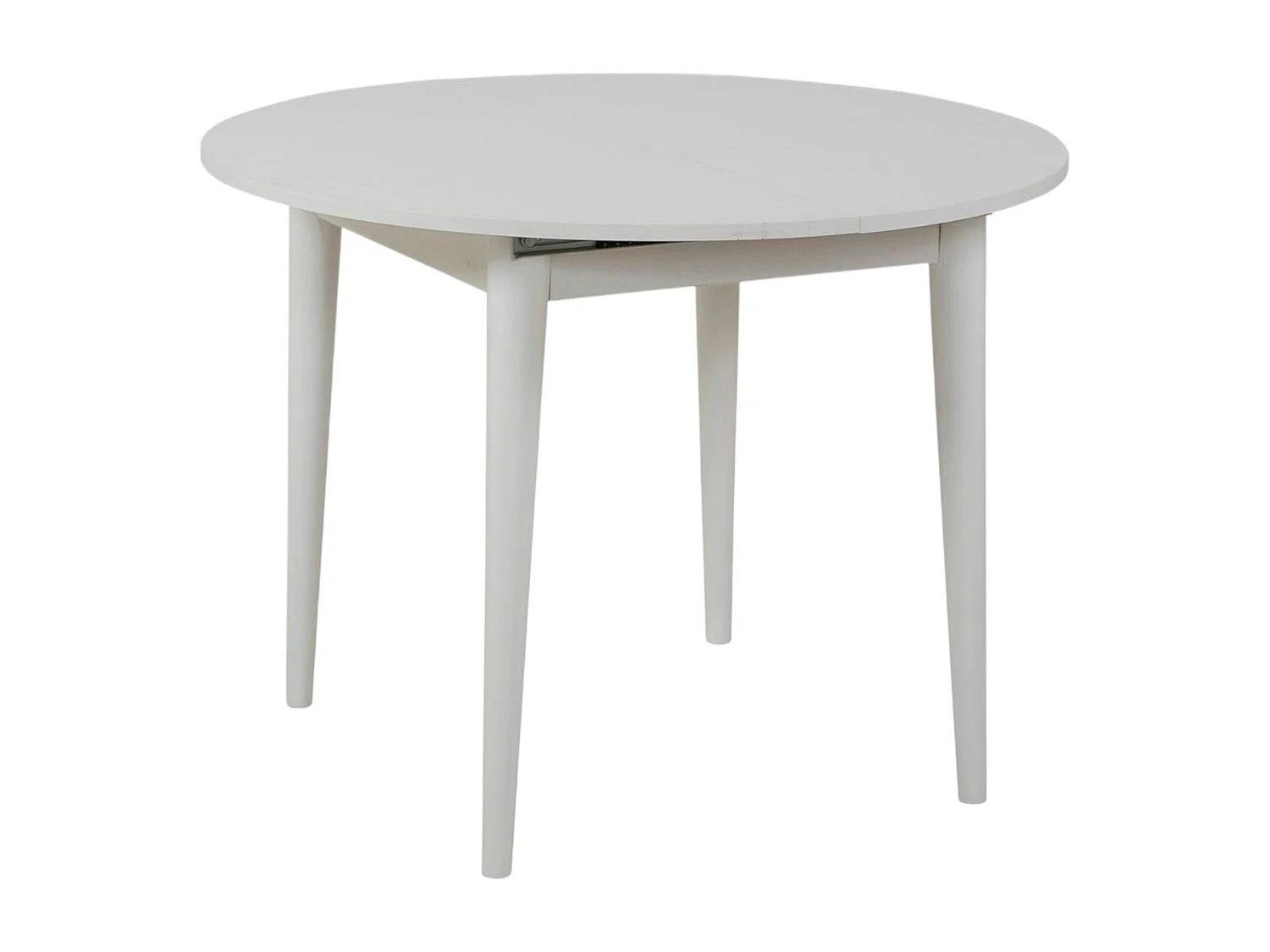 Table à manger blanche extensible Ø100-131 cm ORINA