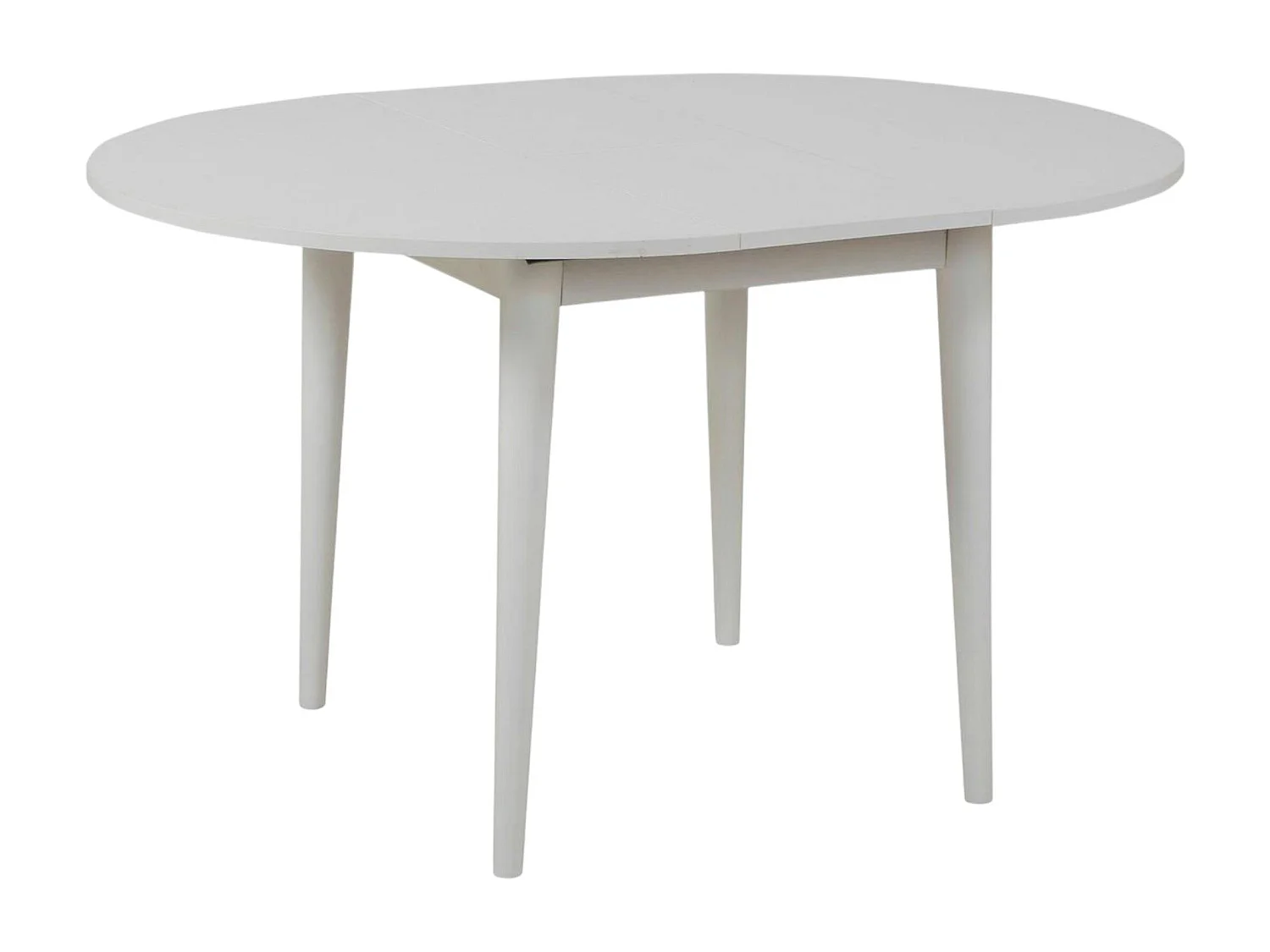 Table à manger blanche extensible Ø100-131 cm ORINA
