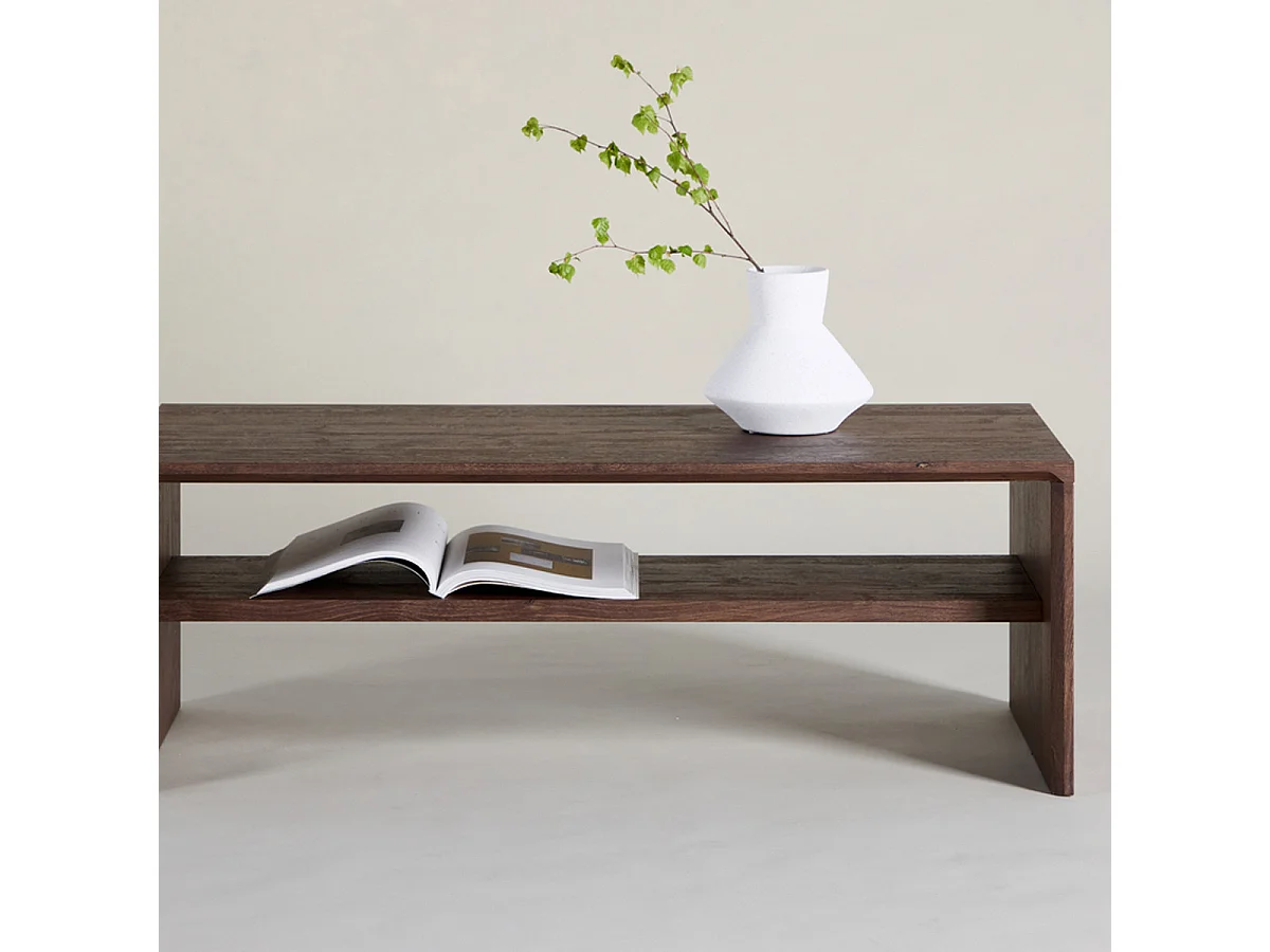 Table Basse Design "Telemarket" 100cm Marron