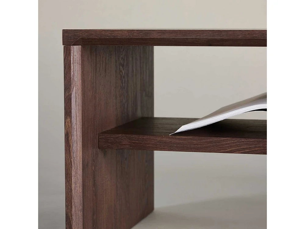 Table Basse Design "Telemarket" 100cm Marron