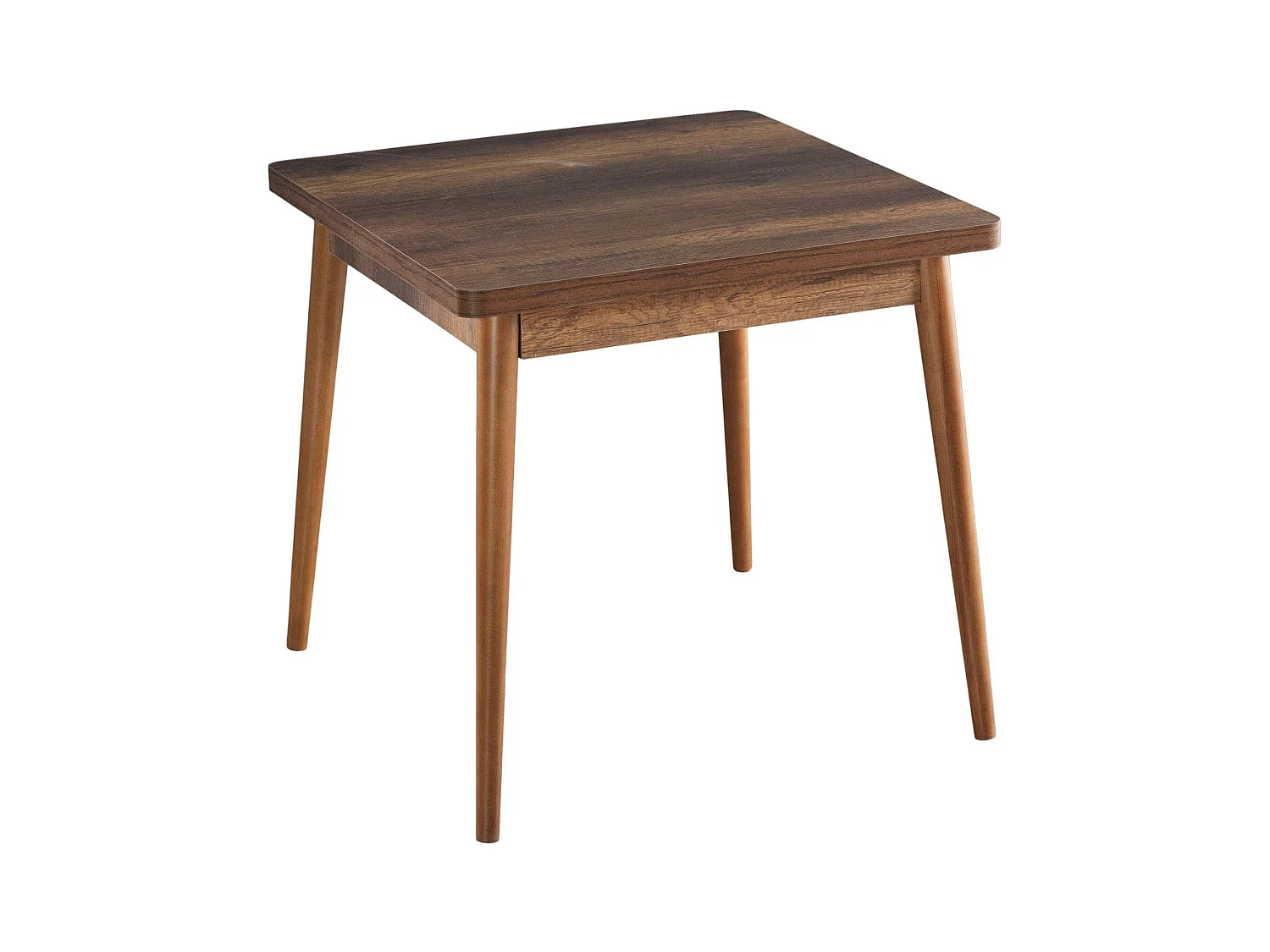 Table de cuisine carrée effet bois de noyer 80 cm MARFA