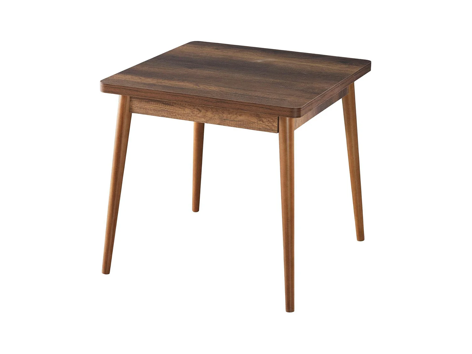 Table de cuisine carrée effet bois de noyer 80 cm MARFA