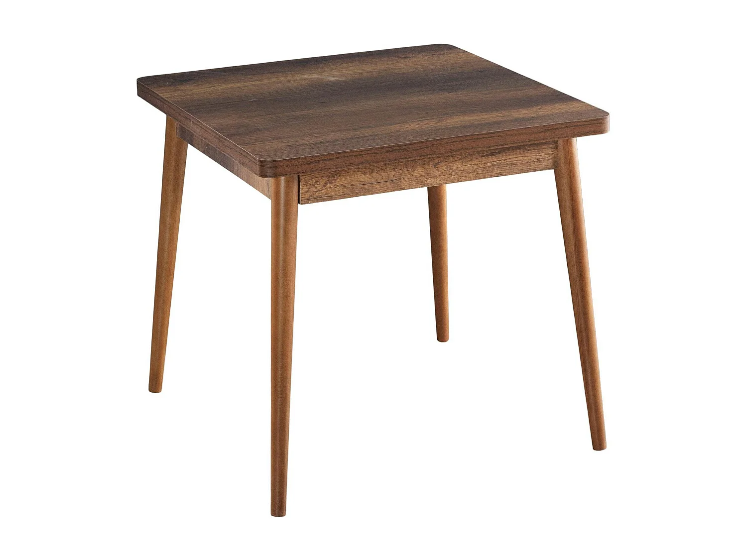 Table de cuisine carrée effet bois de noyer 80 cm MARFA
