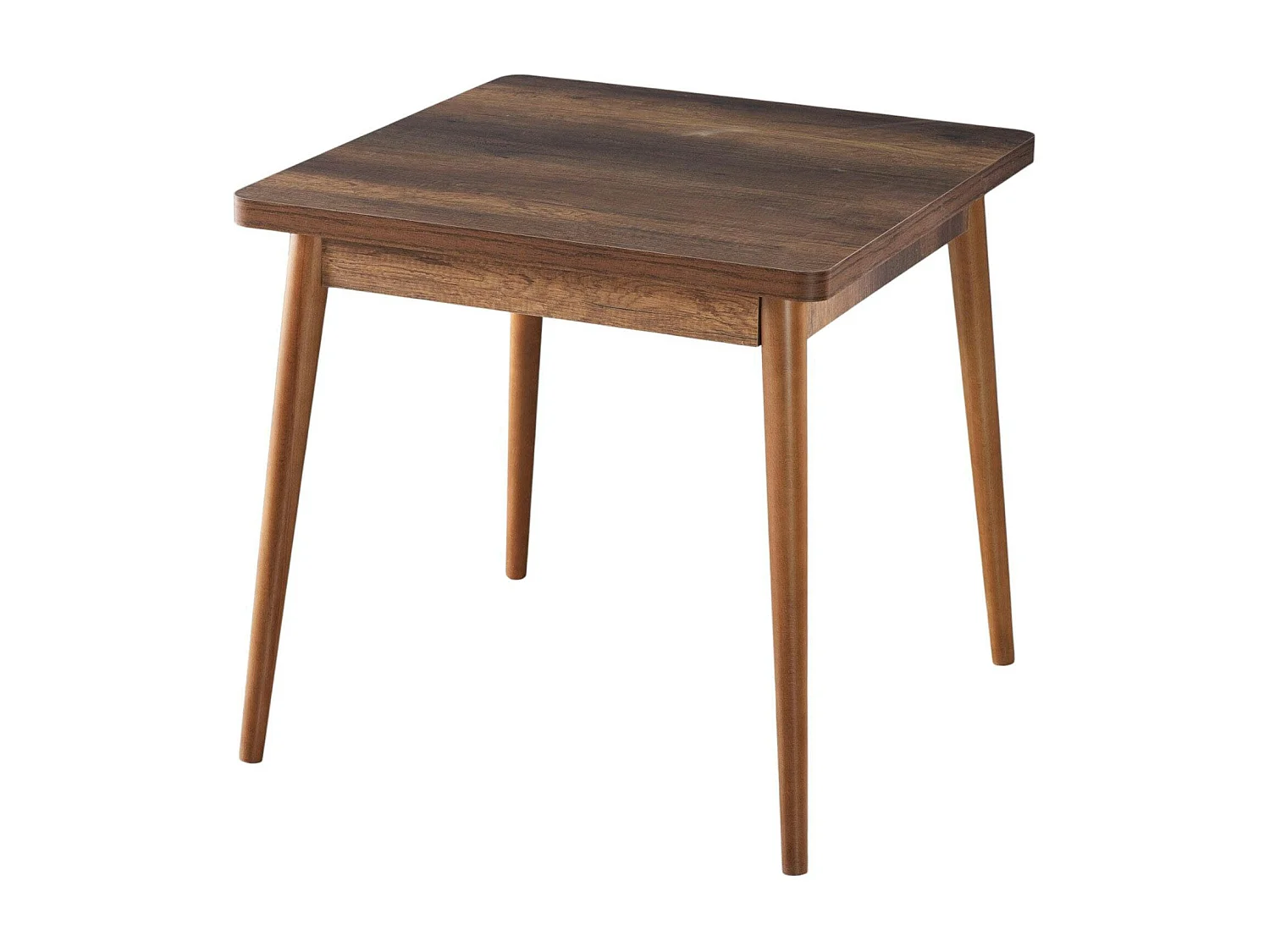 Table de cuisine carrée effet bois de noyer 80 cm MARFA
