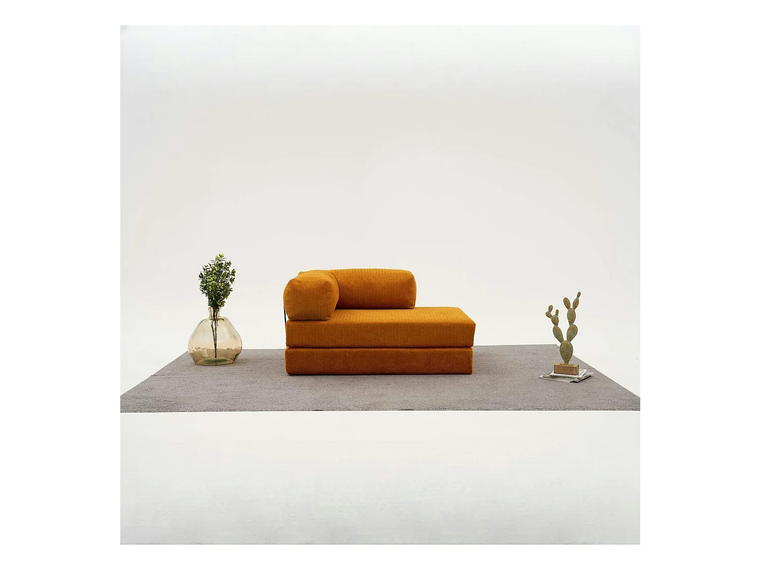 Canapé-lit sans mécanisme rouille, 2 places ALTEA