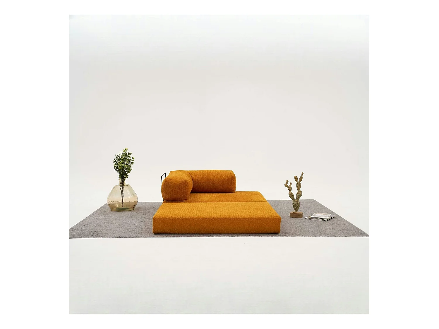 Canapé-lit sans mécanisme rouille, 2 places ALTEA