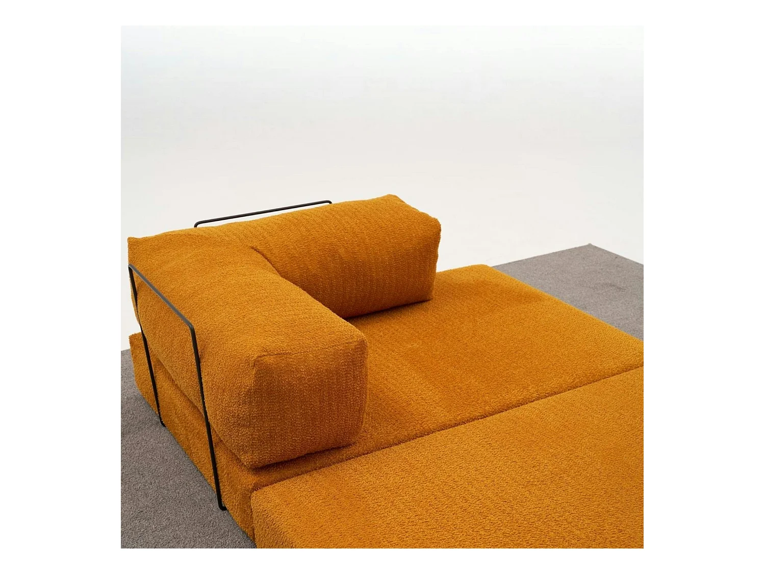 Canapé-lit sans mécanisme rouille, 2 places ALTEA