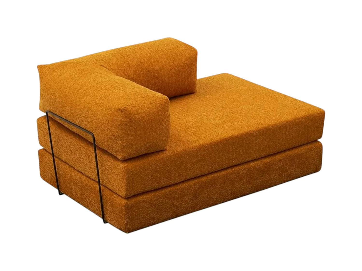 Canapé-lit sans mécanisme rouille, 2 places ALTEA