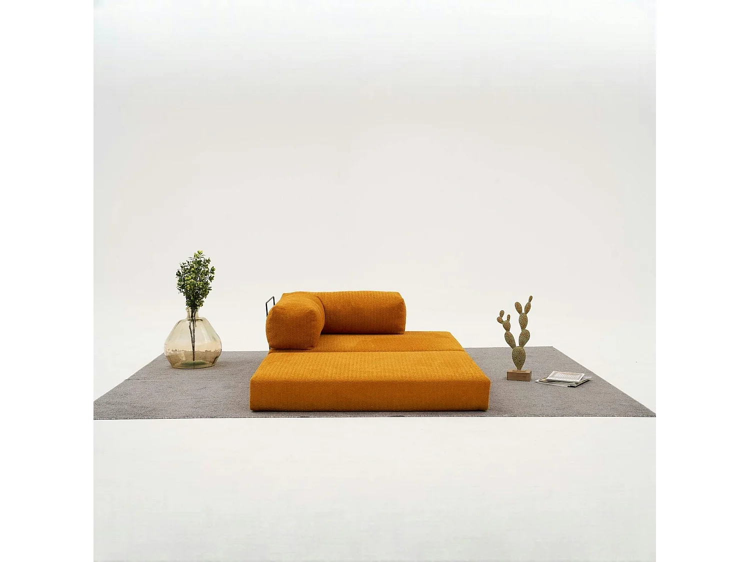 Canapé-lit sans mécanisme rouille, 2 places ALTEA