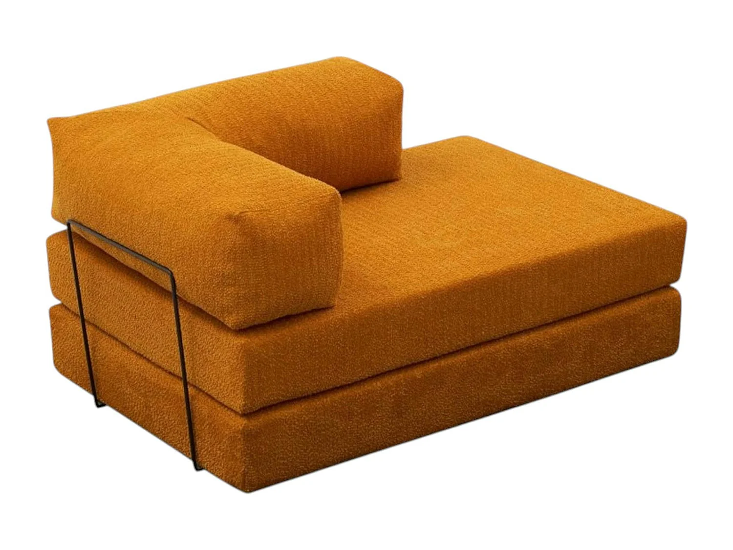 Canapé-lit sans mécanisme rouille, 2 places ALTEA