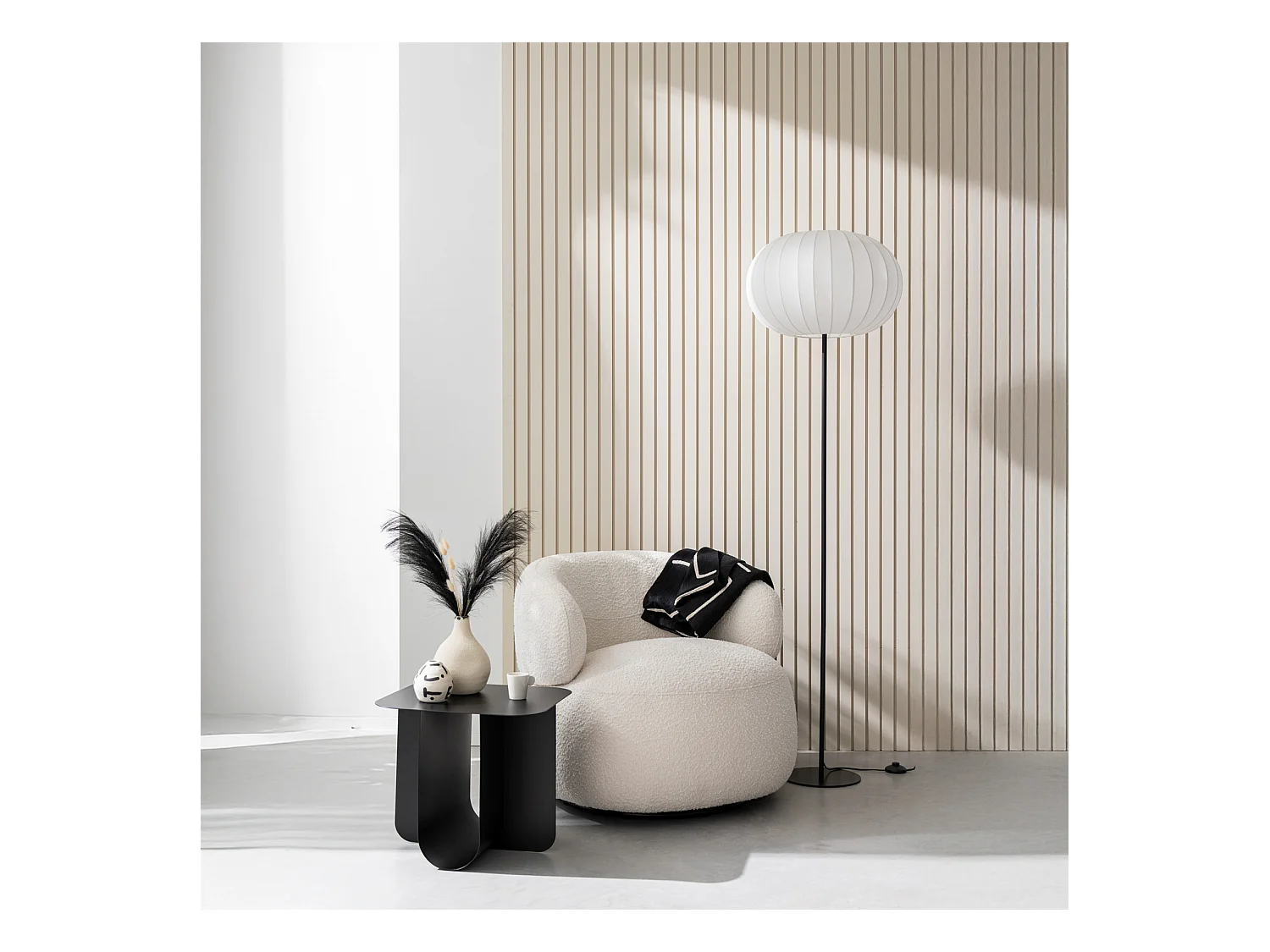 Lampadaire Lanterne en Métal "Shirley" 173cm Blanc