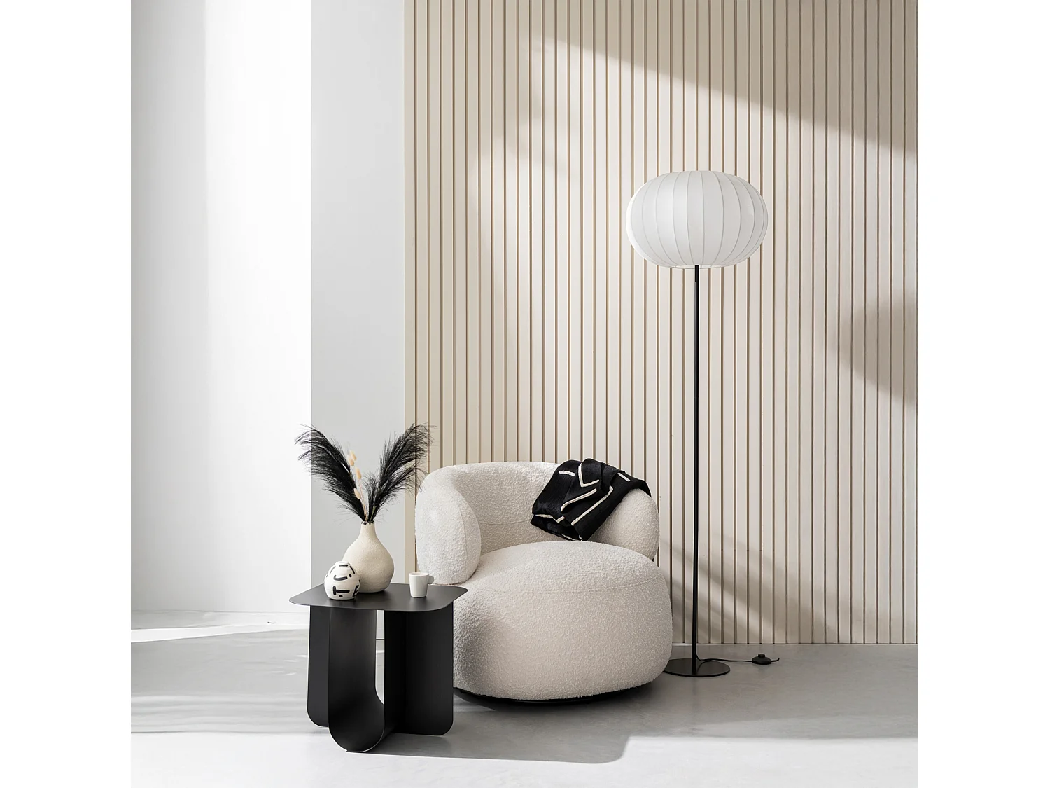 Lampadaire Lanterne en Métal "Shirley" 173cm Blanc