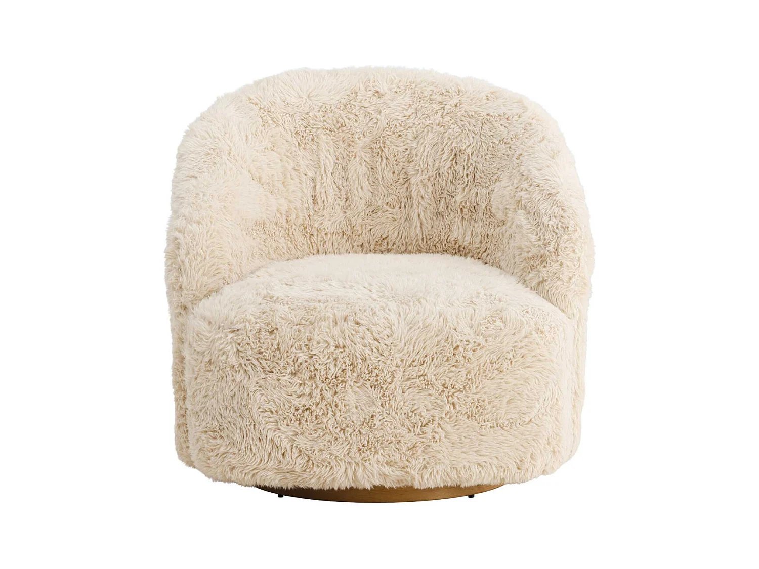 Fauteuil Imitation Fourrure "Astru" 75cm Beige