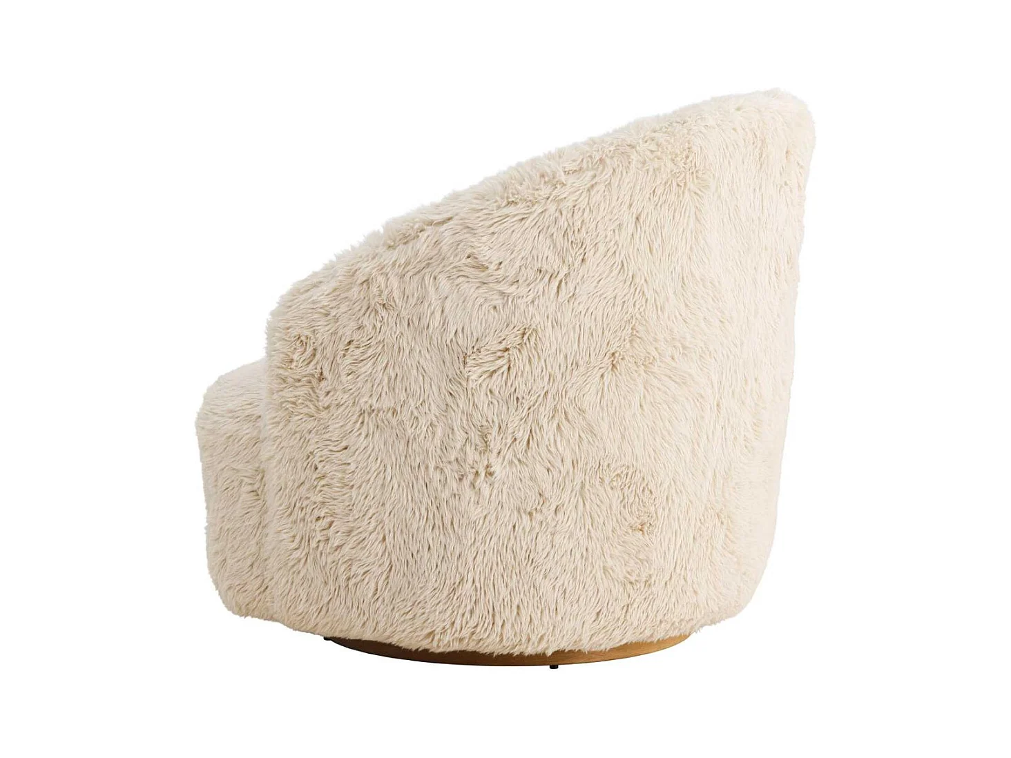 Fauteuil Imitation Fourrure "Astru" 75cm Beige