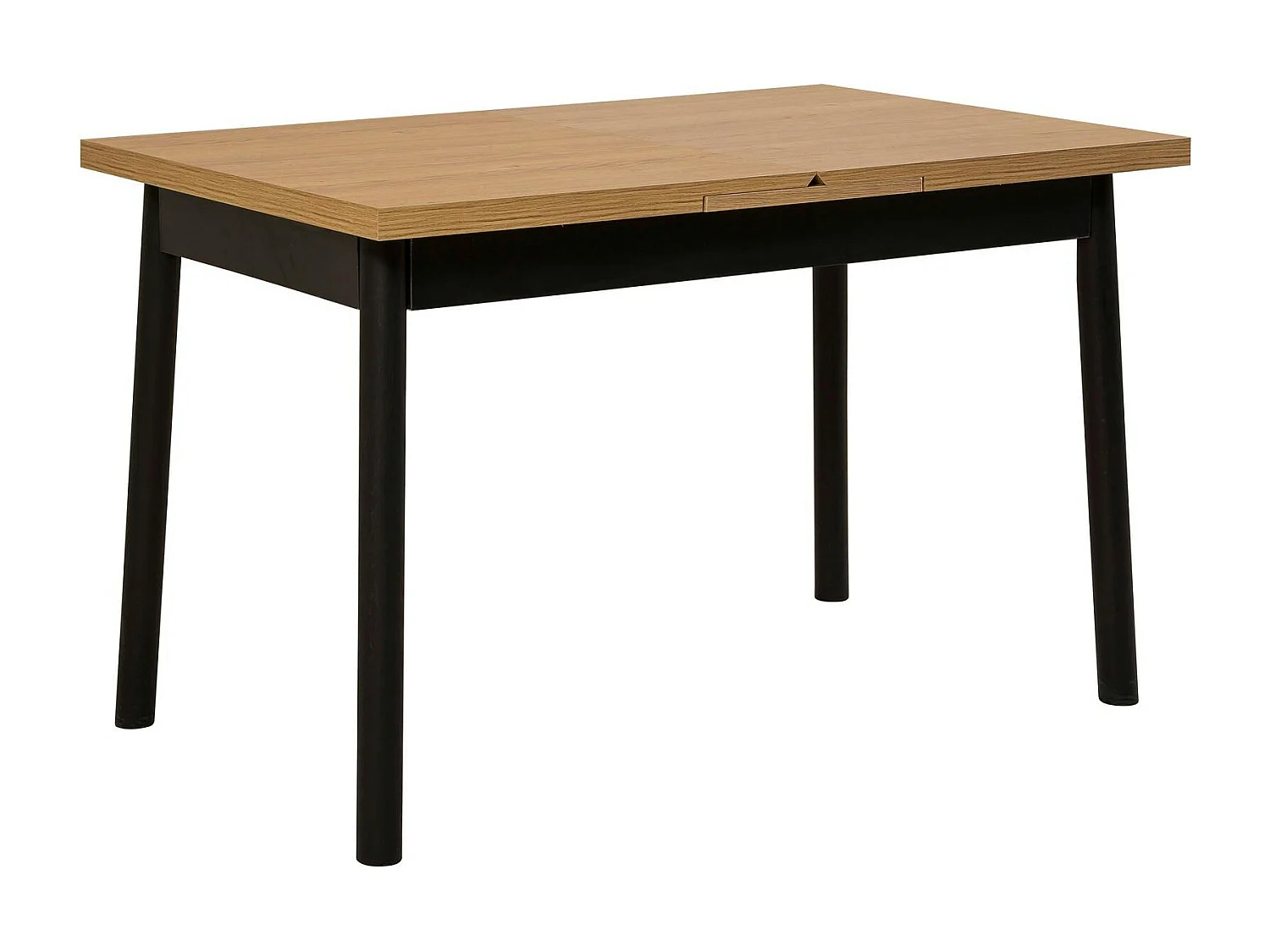Table extensible noire plateau effet bois 120-153 cm ARDEN