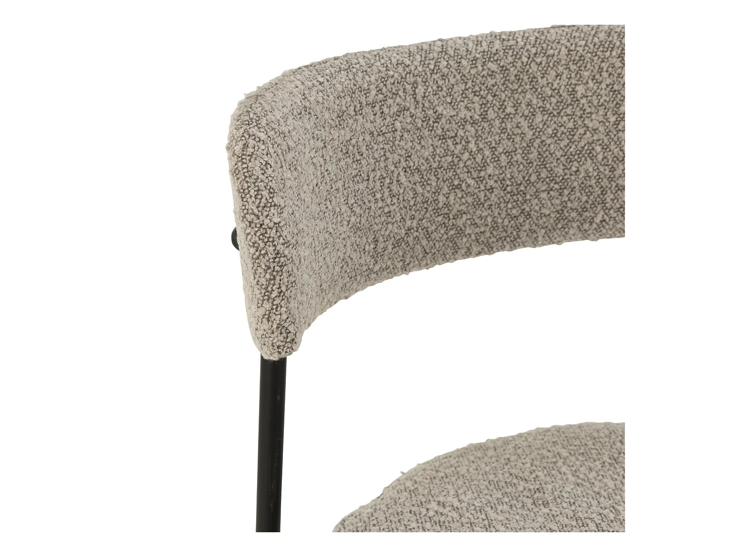 Chaise de Bar en Tissu Bouclé "Aldo" 97cm Gris