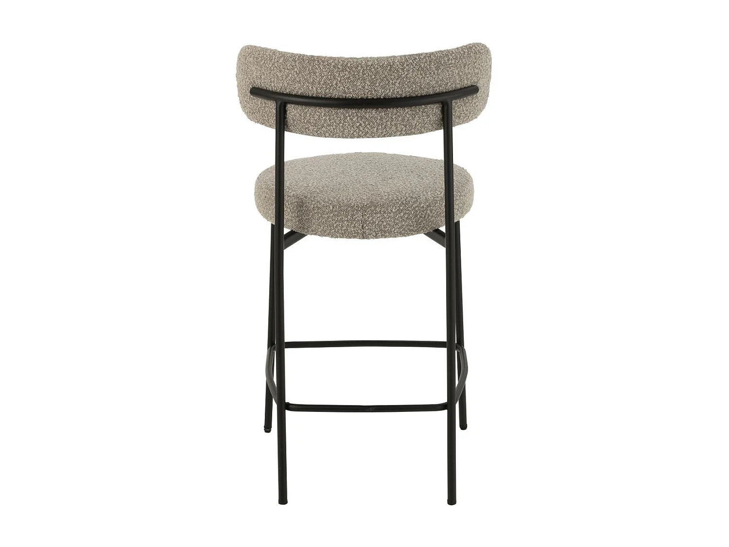 Chaise de Bar en Tissu Bouclé "Aldo" 97cm Gris