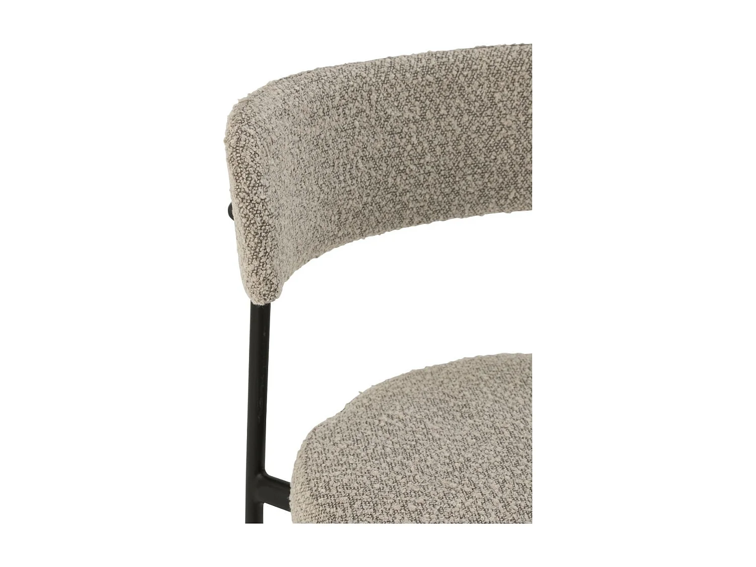 Chaise de Bar en Tissu Bouclé "Aldo" 97cm Gris
