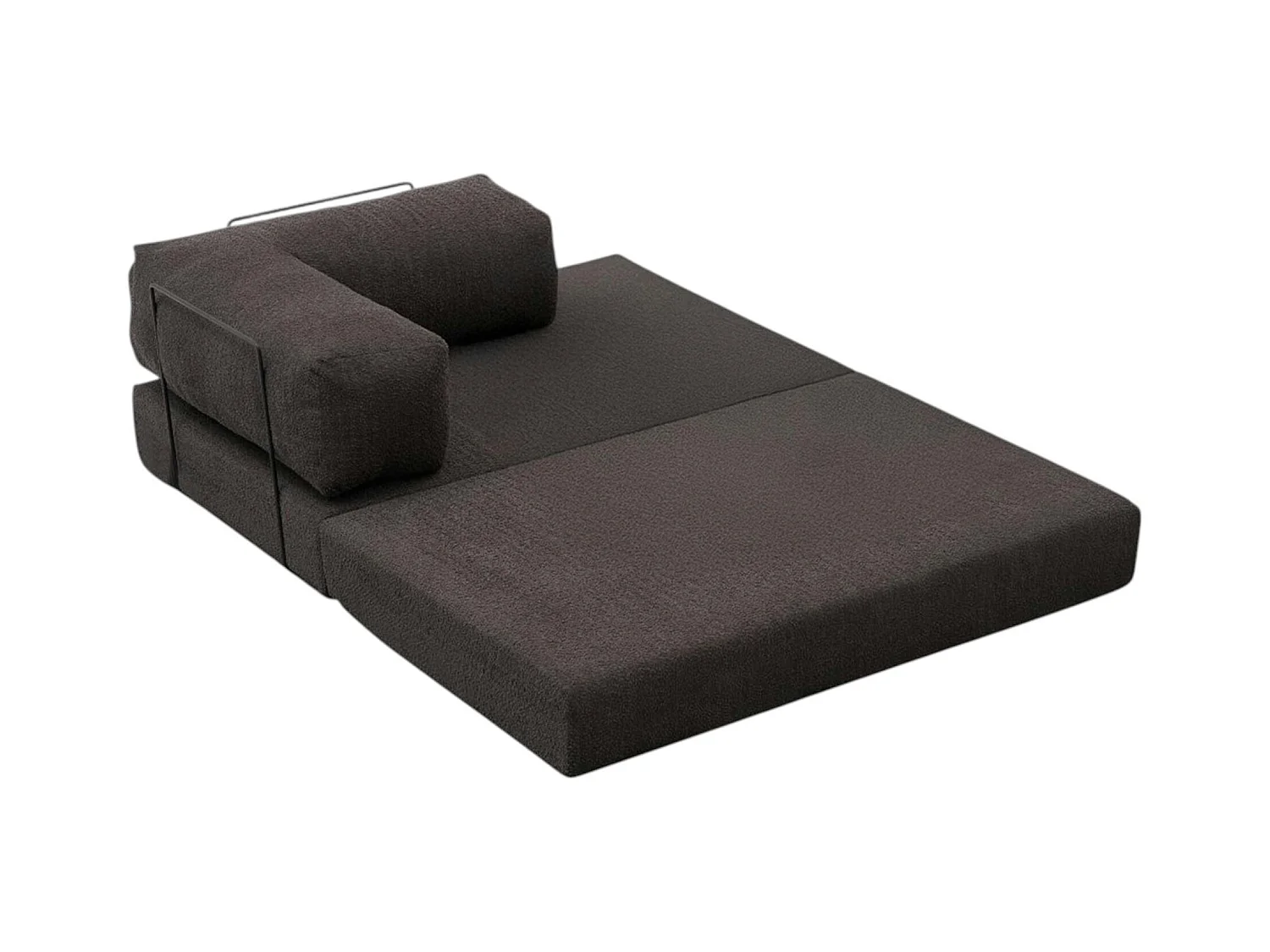 Canapé-lit sans mécanisme anthracite, 2 places ALTEA