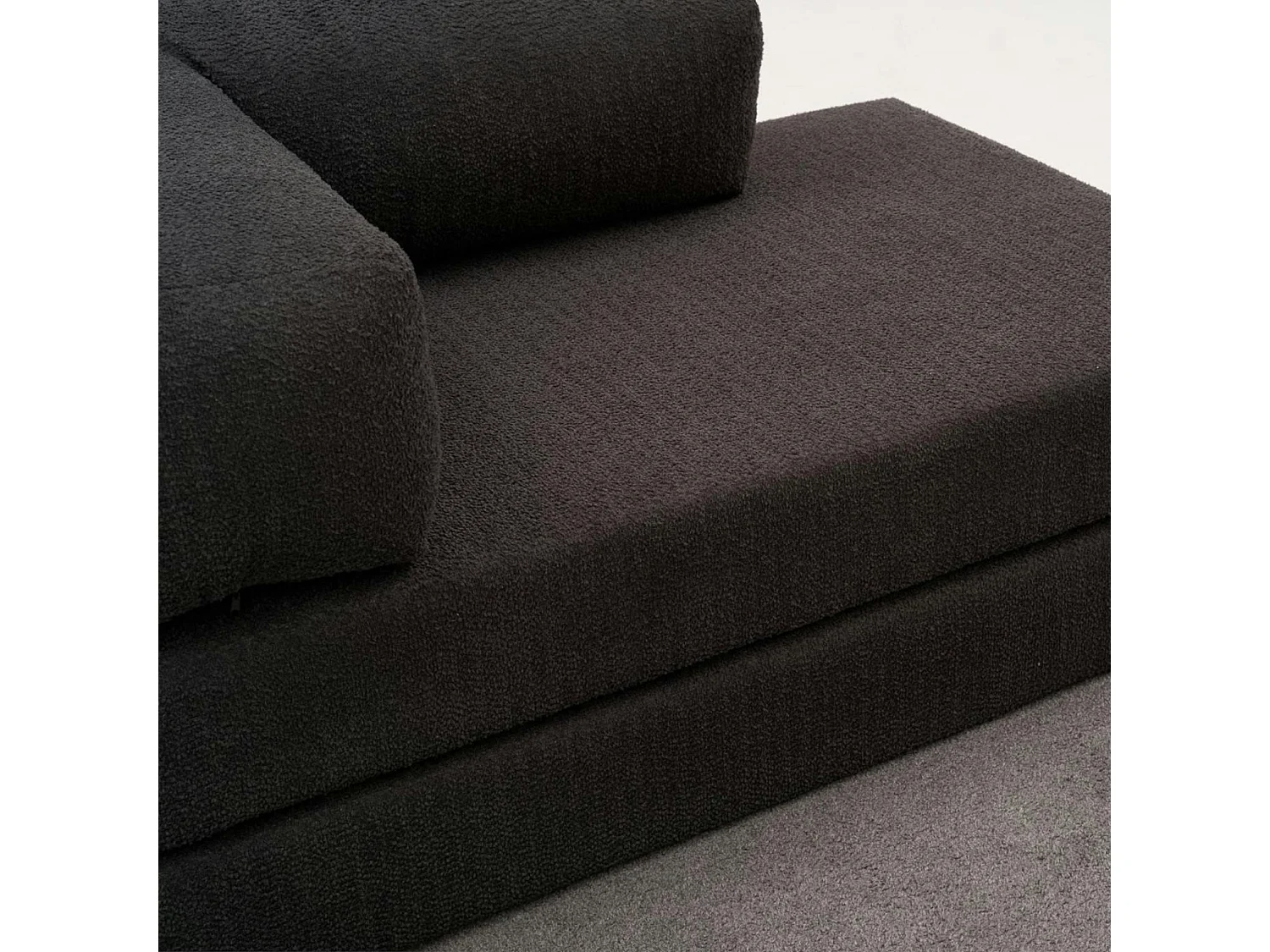 Canapé-lit sans mécanisme anthracite, 2 places ALTEA