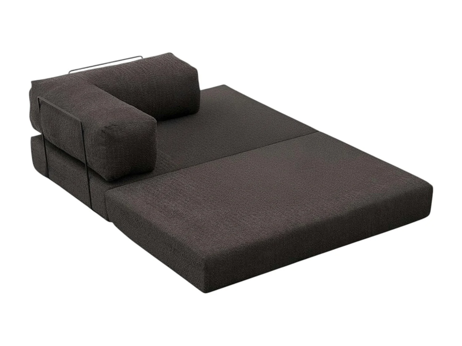 Canapé-lit sans mécanisme anthracite, 2 places ALTEA