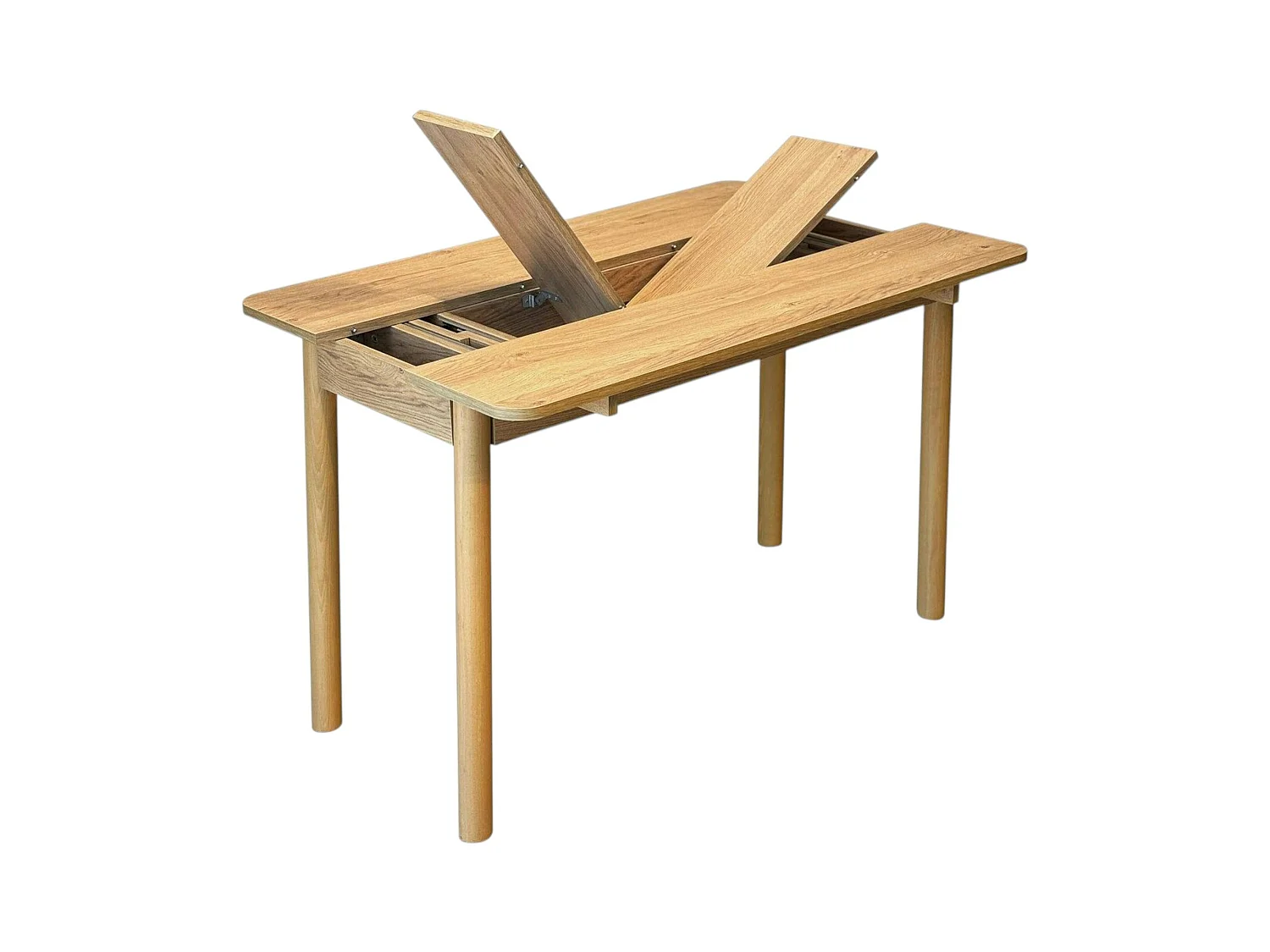 Table pliante cuisine plateau effet bois 50-70 cm ORINA