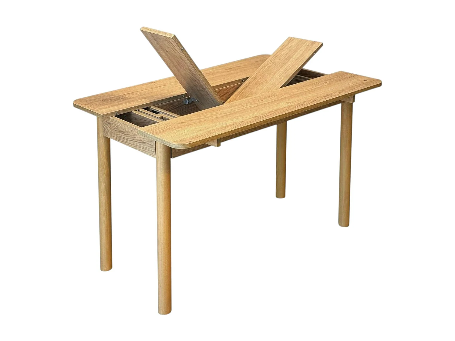 Table pliante cuisine plateau effet bois 50-70 cm ORINA