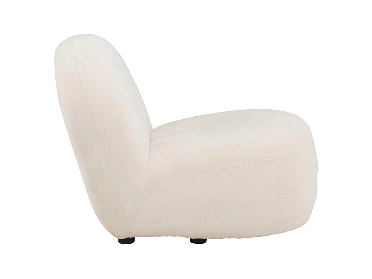 Fauteuil Design en Tissu "Omaha" 84cm Blanc