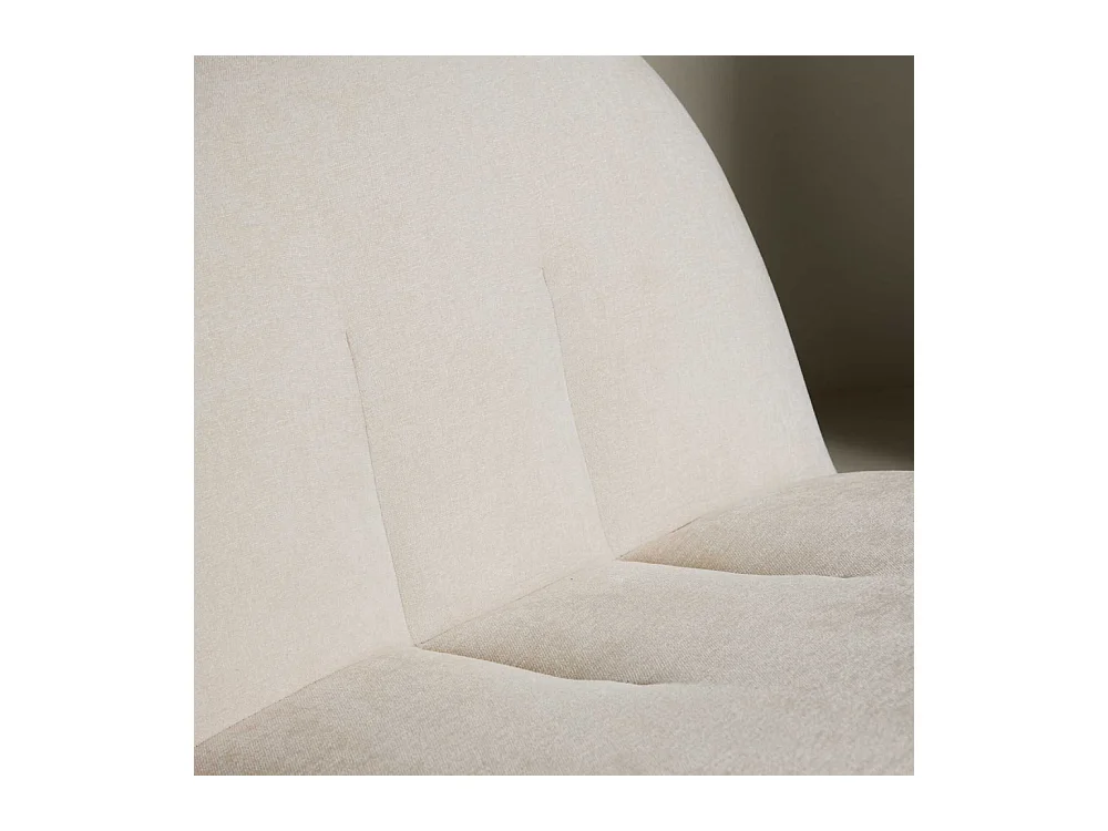 Fauteuil Design en Tissu "Omaha" 84cm Blanc