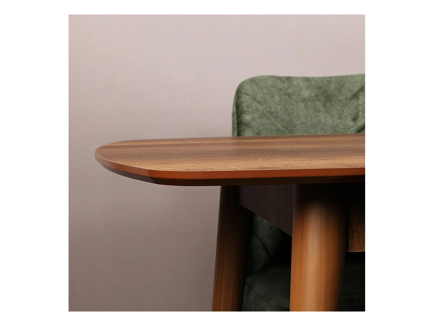 Table extensible vintage effet noyer 130-160 cm UMEA