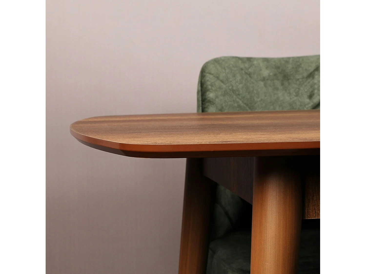 Table extensible vintage effet noyer 130-160 cm UMEA