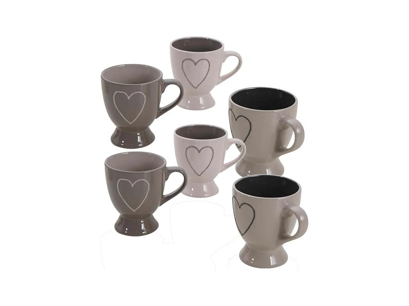 Tasse à café en grès Lot de 6